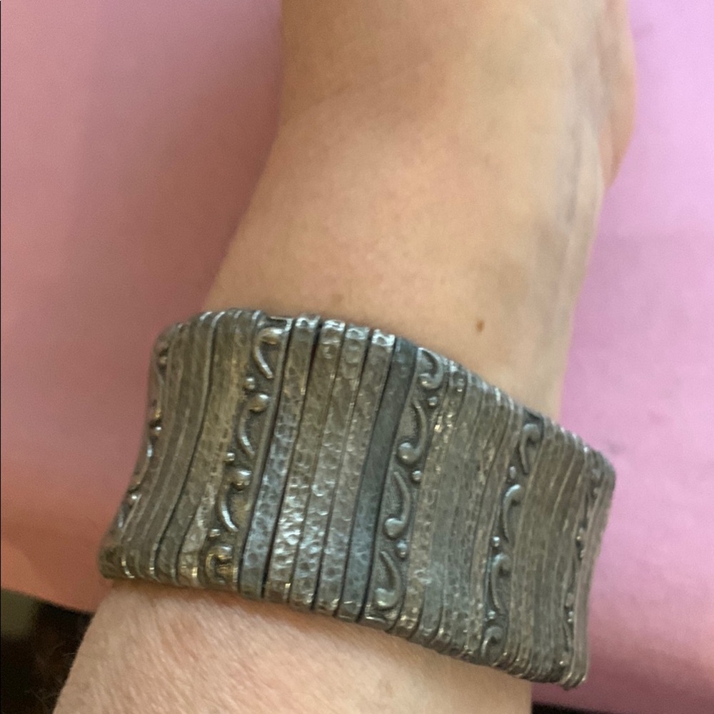 Silver Textured Bracelet - Picture 6 of 13